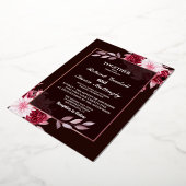 サマーガーデンウォーターフローラ結婚ズ 箔招待状 (回転した状態)