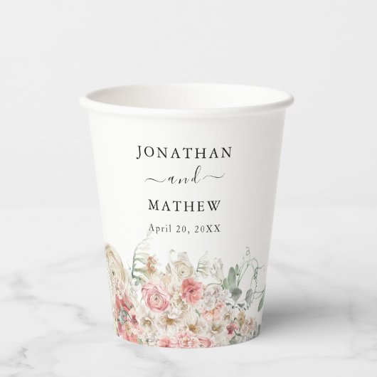 サマーガーデンウォーターフローラ結婚ズ 紙コップ (正面)