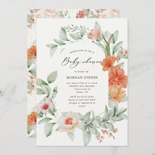 サマーガーデンエレガントフローラベビーシャワー (正面/裏面)