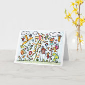 サマーガーデングリーティングカード カード (黄色い花)