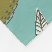 サマーガーデンディアシームレスイラストレーション。 フリースブランケット (角)