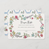 サマーガーデンパーティーフローラおむつラッフルインサート エンクロージャーカード (正面/裏面)