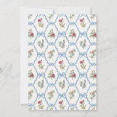 サマーガーデンパーティーフローラシャワーベビーアドバイス 招待状 (裏面)