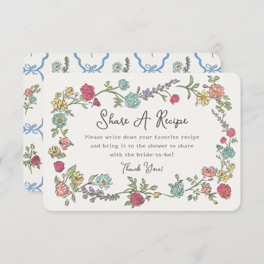 サマーガーデンパーティーフローラ共有Aレシピインサート エンクロージャーカード (正面/裏面)