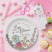 サマーガーデンパーティーブライトフローラブライダルシャワー ペーパープレート (パーティー)