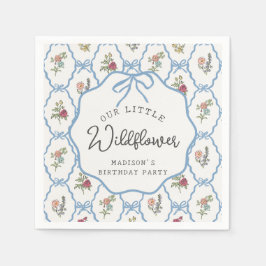 サマーガーデンパーティーブライトフローラ誕生日パーティー スタンダードカクテルナプキン