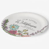 サマーガーデンパーティーブライトフローラ誕生日パーティー ペーパープレート (アングル)