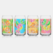 サマーガーデンパーティー缶ガラスセット ガラス缶 (正面)