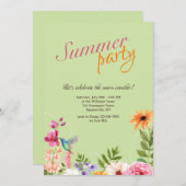 サマーガーデンパーティー 招待状 (正面/裏面)