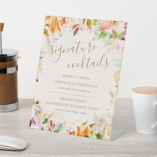 サマーガーデンフローラシグネチャーカクテルサイン 台座サイン (インサイチュ)