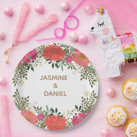 サマーガーデンフローラジョイ ペーパープレート (パーティー)