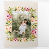 サマーガーデンフローラトリフォールド結婚式招待状 三つ折り招待状 (内部最初)