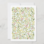 サマーガーデンフローラルウェディングスイートインビテーション 招待状 (裏面)