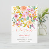 サマーガーデンフローラ水彩ブライダルシャワー 招待状 (スタンド正面)