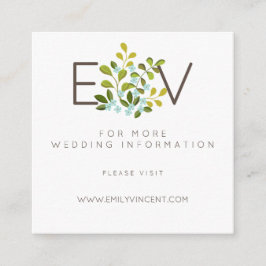 サマーガーデンフローラ結婚ズスイートウェブサイトインサート エンクロージャーカード