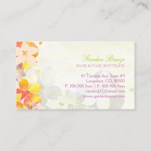 サマーガーデンブリーズ美容師 名刺 (裏面)