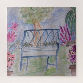 サマーガーデンベンチジグソーパズル ジグソーパズル