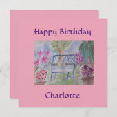 サマーガーデンベンチフラットカード (正面/裏面)