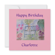 サマーガーデンベンチフラットカード