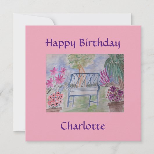 サマーガーデンベンチフラットカード (正面)