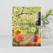 サマーガーデン又はパークピクニックパーティの招待状 招待状 (スタンド正面)