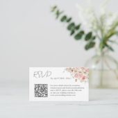 サマーガーデン水彩花のウェディング エンクロージャーカード (スタンド正面)