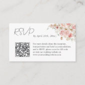 サマーガーデン水彩花のウェディング エンクロージャーカード (正面)