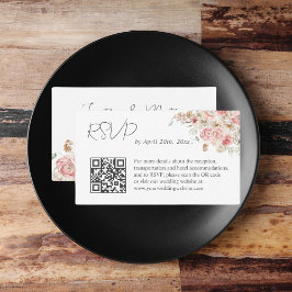 サマーガーデン水彩花のウェディング エンクロージャーカード