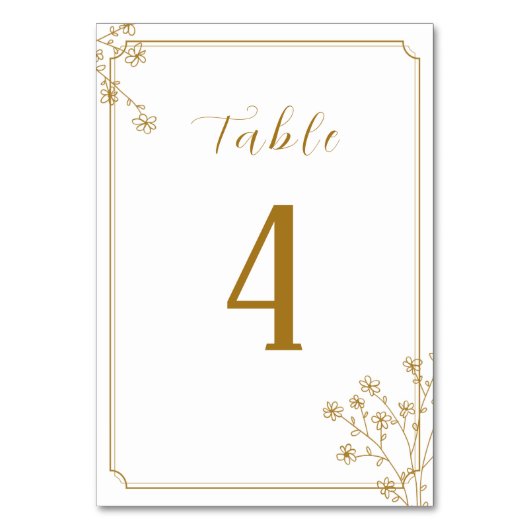 サマーガーデン結婚フローラ テーブルナンバー (正面)