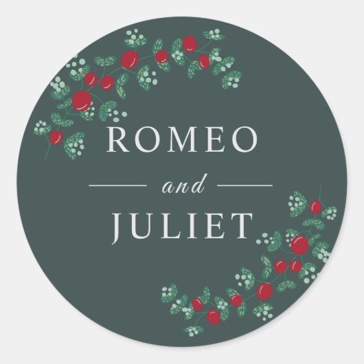 サマーガーデン結婚フローラ ラウンドシール (正面)