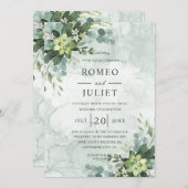 サマーガーデン結婚フローラ 招待状 (正面/裏面)