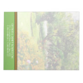 サマーガーデン自然パーソナライズされたメモ帳 ノートパッド (正面)