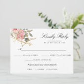 サマーガーデン ウォーターカラー フラワー ウェディング 招待状 (スタンド正面)