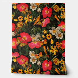 サマーガーデン – ヴィンテージレッドテコテージバラ3 壁紙