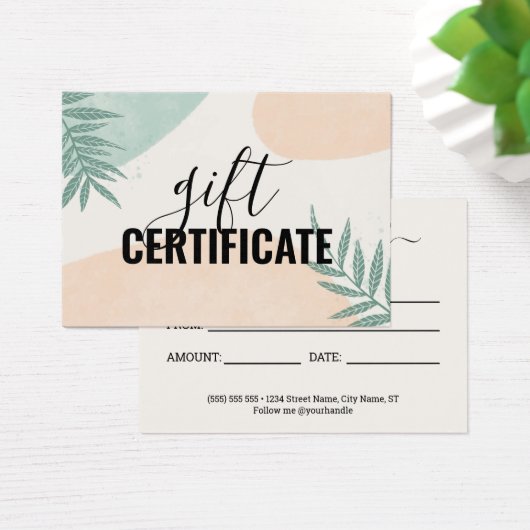 サマーガーリーパーム葉ギフト証明書 (デスク)