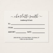 サマーガーリーパーム葉ギフト証明書 (裏面)