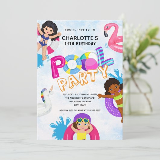 サマーガールズ11th誕生日プールパーティー 招待状 (スタンド正面)