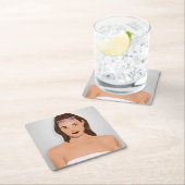 サマーガール スクエアペーパーコースター (インサイチュ)