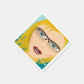 サマーガール スタンダードカクテルナプキン (角)