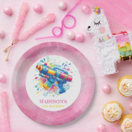 サマーガール バースデー ウォーターガン カスタム ペーパープレート