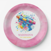 サマーガール バースデー ウォーターガン カスタム ペーパープレート (正面)
