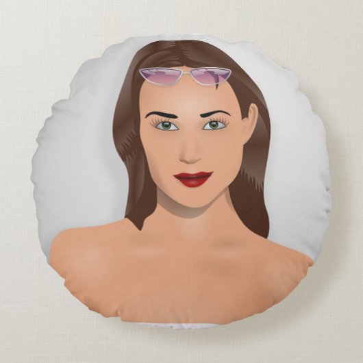 サマーガール ラウンドクッション (正面)