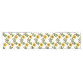 サマーキッチンデコールイエローフローラ ショートテーブルランナー (横)