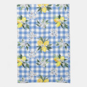 サマーキッチンデコール用レモンギンガム キッチンタオル (縦)