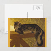 サマーキャットオンバルストレードヴィンテージアート ポストカード (正面/裏面)