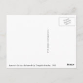 サマーキャットオンバルストレードヴィンテージアート ポストカード (裏面)