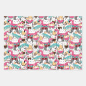 サマーキャットトロピカルツリー ラッピングペーパーシート (正面)