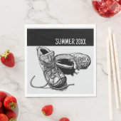 サマーキャパーソナライズされたンピングピクニック スタンダードランチョンナプキン (インサイチュ)