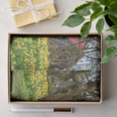 サマーキャビンコンプリート、古い木と黄色い花 薄葉紙 (ギフト)