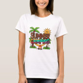 サマーキャンピングヒョウ柄ビーチハンモック Tシャツ (正面)